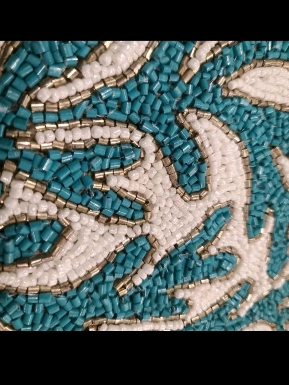 Tahari Coastal Blue Sea Coral Reef Beaded Placemat Charger Centerpiece NEW
